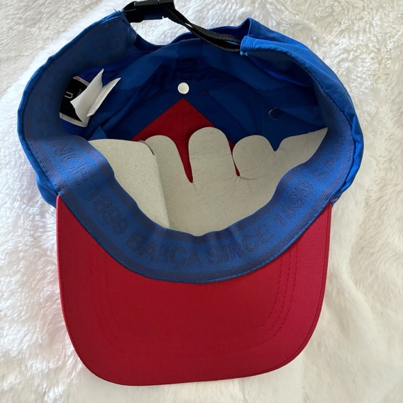 Barca FCB Barcelona Team Logo Cap Red Blue OSFM Nylon Futbol Soccer NEW Sports - Picture 6 of 13